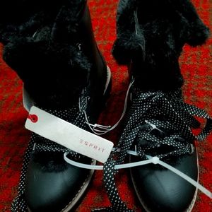 Esprit combat boots black size 7